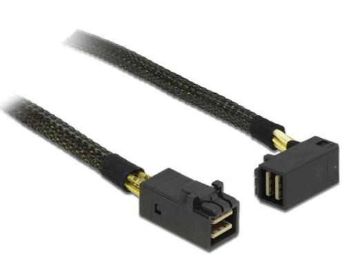 SAS Kabel: SFF8643--SFF8643, 0.5m,gewinkelt internes Multilane MiniHD-SAS Kabel