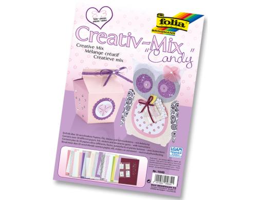 Folia Bastelset Creativ-Mix 83-teilig, Candy