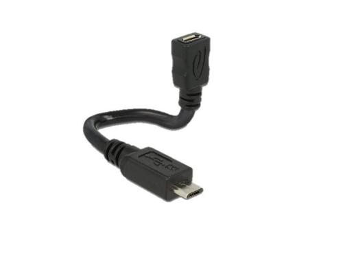 USB2.0-Shape Adapterkabel MicroB, 15cm MicroB-Stecker - MicroB-Buchse, formbar,OTG