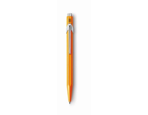 Caran d'Ache Kugelschreiber 849 orange fluo mit Goliath Patrone blau M