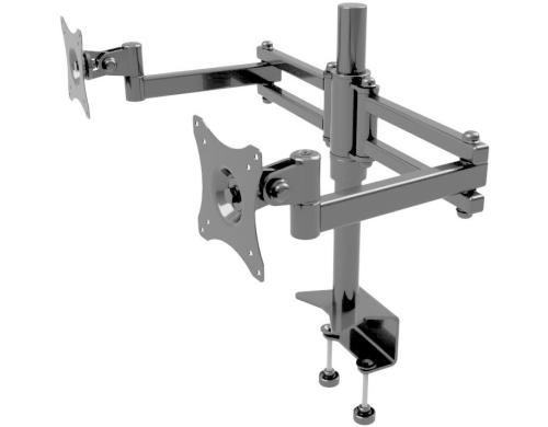 Edbak 2er Monitor Tischhalterung SV06 Tischklemme, bis 100x100, 19-27, bis 20kg