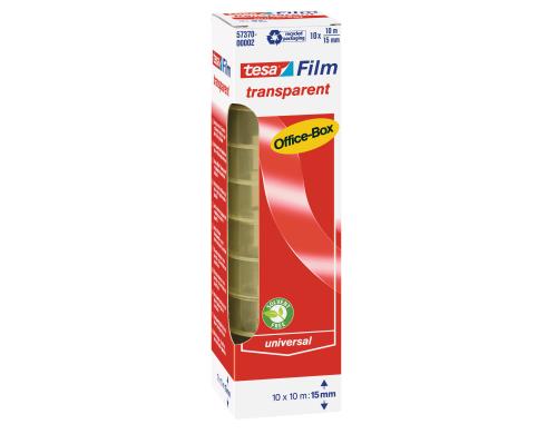 Tesa Klebeband Tesafilm transparent 10m x 15mm, 10 Rollen