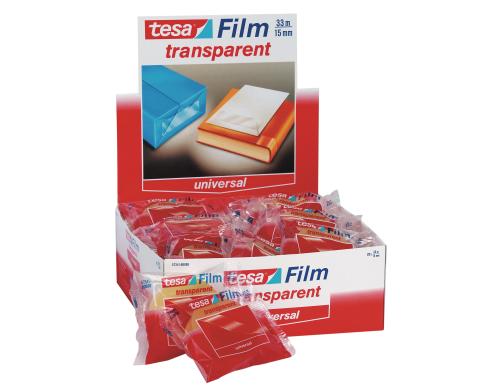 Tesa Klebeband Tesafilm transparent 33m x 15mm, 1 Rolle