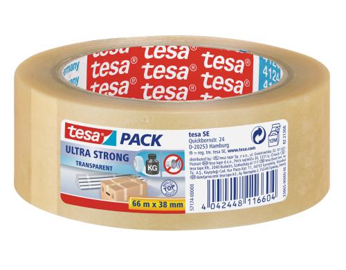 Tesa Paketband ultrastrong transparent, 66m x 38mm