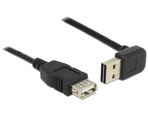 USB2.0-Verlngerungskabel Easy A-A: 1m beidseitig einsteckbar,oben/unten gewinkelt