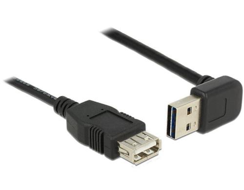 USB2.0-Verlngerungskabel Easy A-A: 2m beidseitig einsteckbar,oben/unten gewinkelt