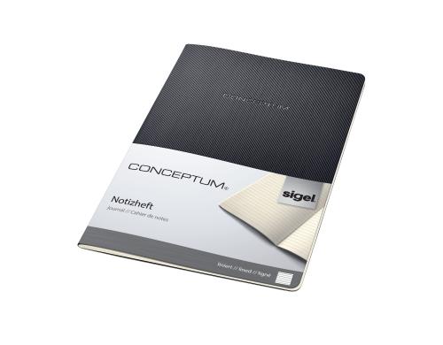 Sigel Conceptum Notizheft Softcover A4 64 Blatt liniert, schwarz