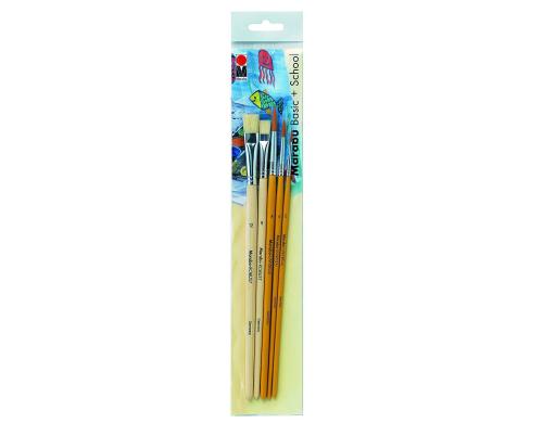 Marabu Pinsel-Set Basic + School 5 verschiedene Pinsel