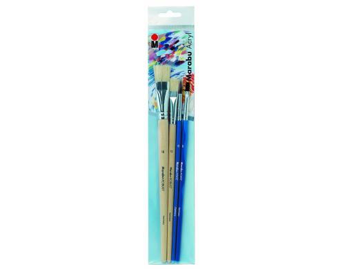 Marabu Pinsel-Set Acryl 4 verschiedene Pinsel