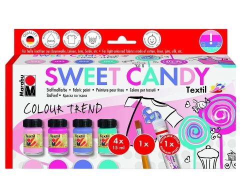 Marabu Textil Starter-Set Sweet Candy