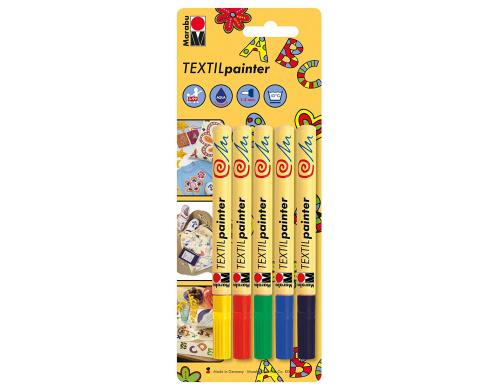 Marabu Textil Painter 1-2 mm, 5er Blister