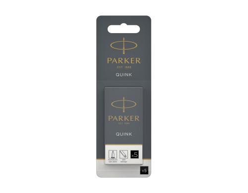 Parker Quink Tintenpatrone, schwarz Blister  5 Stck