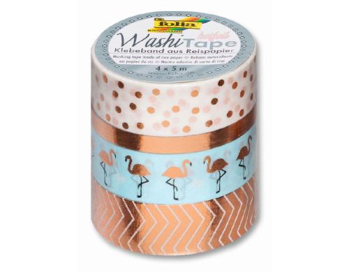 Folia Washi Tape Hotfoil Rosegold 4er Set