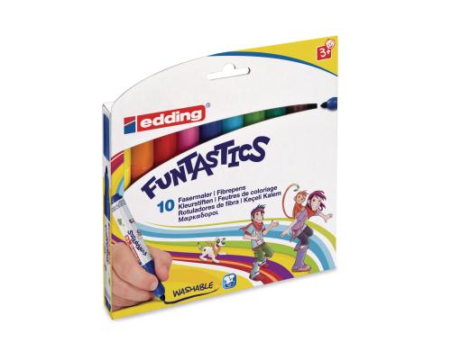 Edding Fasermaler 14 Funtastics 10er-Set 10 auswaschbare Farben