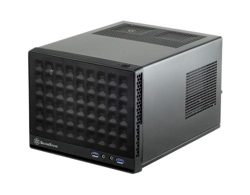 SilverStone Desktop SST-SG13B Stahl-Gehuse schwarz, 222x181x285mm(BxHxT)