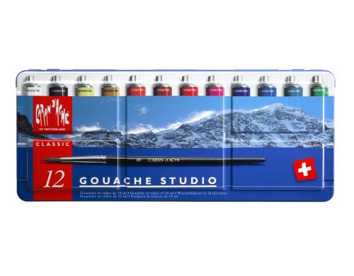 Caran d'Ache Fancolor Gouache 12 Farbtubes fr werdende Knstler