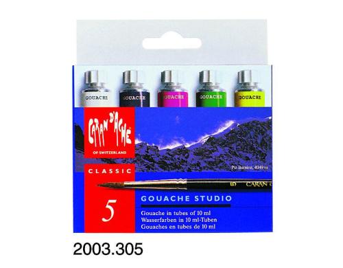 Caran d'Ache Fancolor Gouache 5 Farbtubes fr werdende Knstler