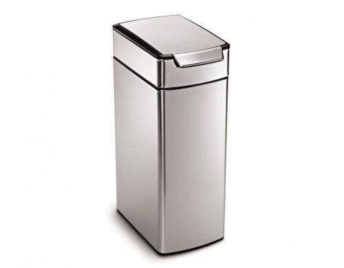 Simplehuman Sensorabfalleimer touch-bar 40 Liter, schmal, fingerabdrucksicher