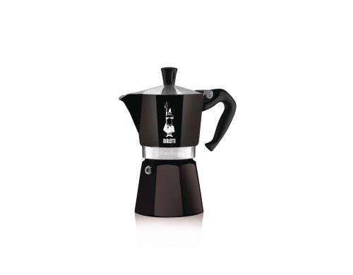 Bialetti Moka Express fr 3 Tassen schwarz Aluminium poliert