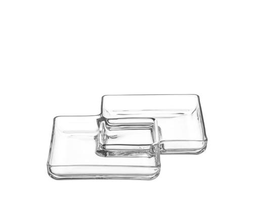 Leonardo Servierplatte Sezione eckig Glas, Grsse 22x32x4cm