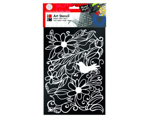 Marabu Schablone Art Stencil A4, Blooming Garden