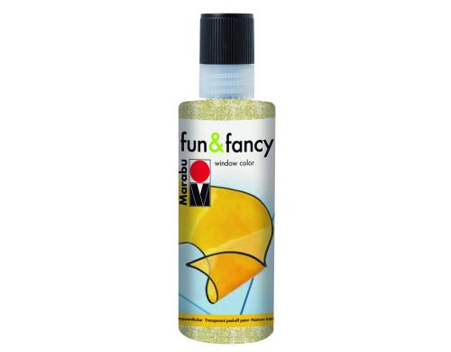 Marabu Window Color Fun & Fancy 80ml, Glitter-Gold