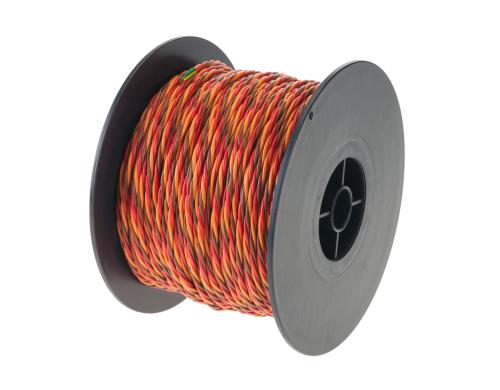 Servokabel verdrillt 100m JR/Graupner 0.34mm2 AWG22