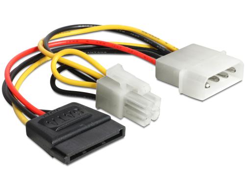 P4 4Pin Stecker & SATA Adapter fr Molex 4Pin Stromanschluss