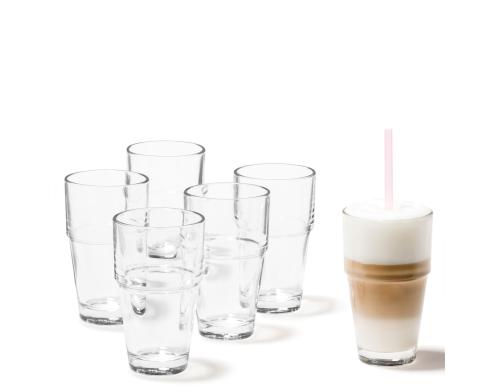 Leonardo Latte Macchiato Glas Solo 370ml 6er Set