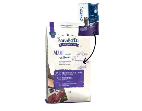 Sanabelle Trockenfutter Adult mit Strauss, 2kg