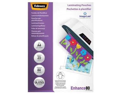 Fellowes Laminierfolien A4, 80 Mikron 25 Stck, 216x303mm