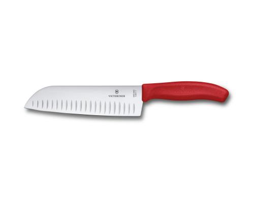 Victorinox Santokumesser Kullenschliff 17cm, rot