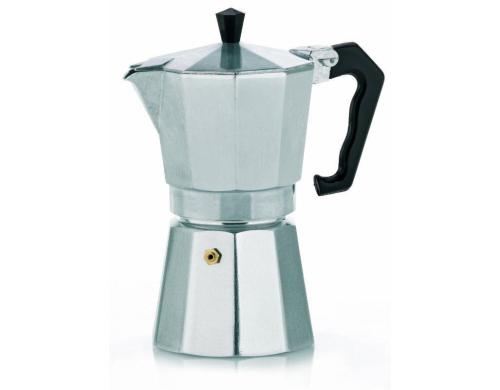 Kela Espressokanne Italia 150ml Aluminium mit schwarzem Kunststoff