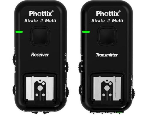 Phottix Strato II Multi 5 in 1 Triggerset fr Canon, 4 Gruppen, 4 Kanle, 150m Reichw