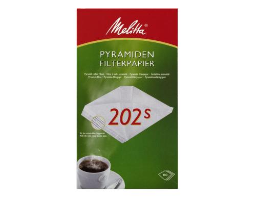 Melitta Filtertte Pyramide 202s, 100 Stck zu Melitta 170 M/MT, 190, XT180