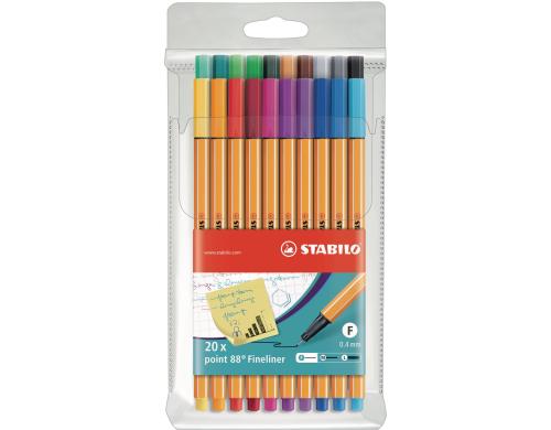 STABILO point 88 20er Etui verschiedene Farben