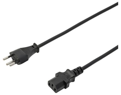 Netzkabel 250V/10A: 8 Meter Schwarz T12 Netzstecker und C13 Buchse