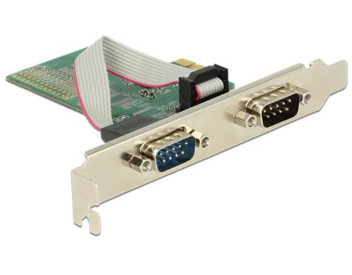 Delock 89555 PCI Express Karte 2x Seriell, RS-232 DB9 Stecker