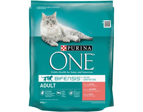 Purina One Trockenfutter Adult Lachs & Vollkorn, 800g