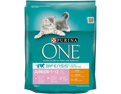 Purina One Trockenfutter Junior Huhn & Vollkorn, 800g