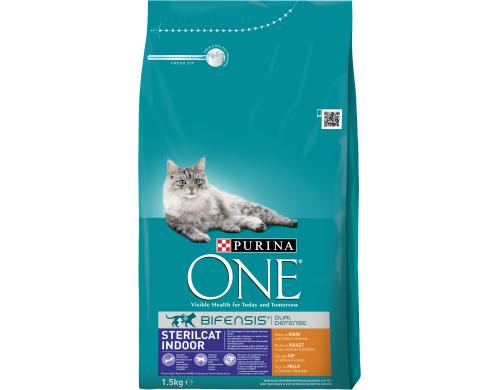 Purina One Trockenfutter Sterilcat Indoor Huhn & Vollkorn, 1.5kg