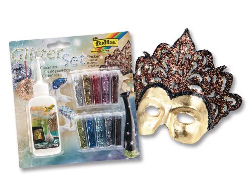 Folia Glitterset Flocken Set mit 10 Farben  90g