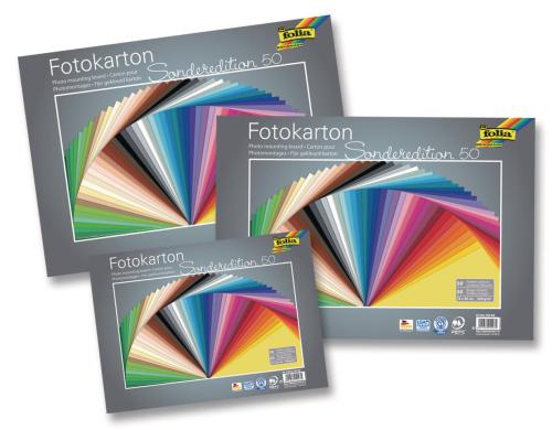 Folia Fotokarton 50er Pack sortiert 50 Stck, 25x35cm