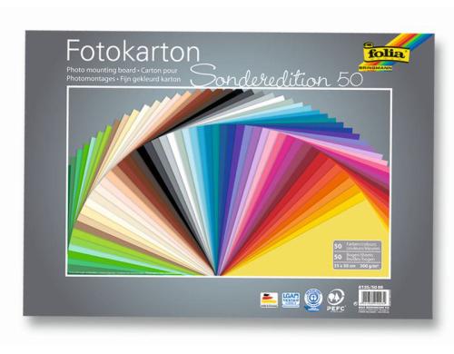 Folia Fotokarton 50er Pack sortiert 50 Stck, 35x50cm