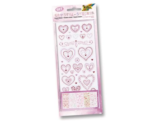 Folia Sticker Crystal Sommer 5 Blatt sortiert, 10x23cm