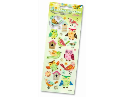 Folia Sticker Brilliant Birds 1 Bogen, 10x23cm