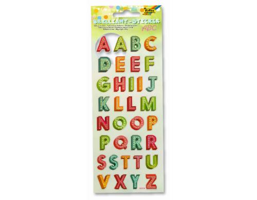 Folia Sticker Brilliant ABC 1 Bogen, 10x23cm