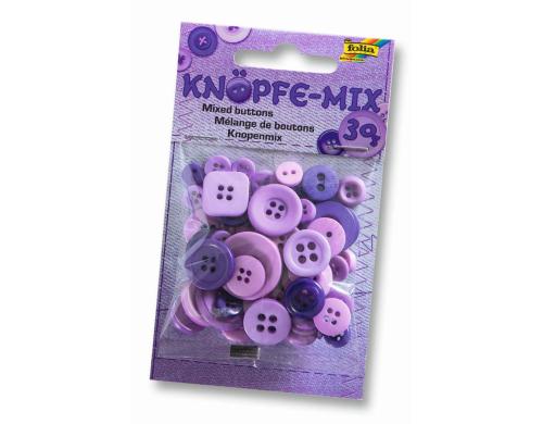 Folia Knpfe-Mix Ton in Ton lila 30g