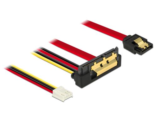 Delock SATA Kabel & Floppy Buchse,30cm,gew mit Metalclips fr zuverlssiges einrasten