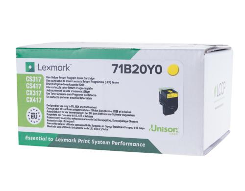 Toner Lexmark 71B20Y0 yellow, 1000 Seiten Lexmark CS/CX 317, 417, 517